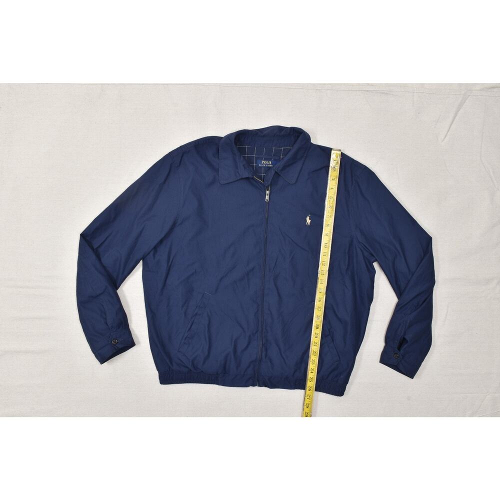 Polo Ralph Lauren Men's Blue Full Zip Bomber Jacket Lined Size XL Polyester - Picture 2 of 8